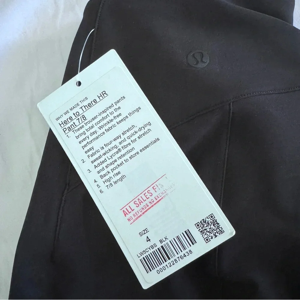 🆕🖤 Lululemon Here to There High Rise 7/8 Pant - Black